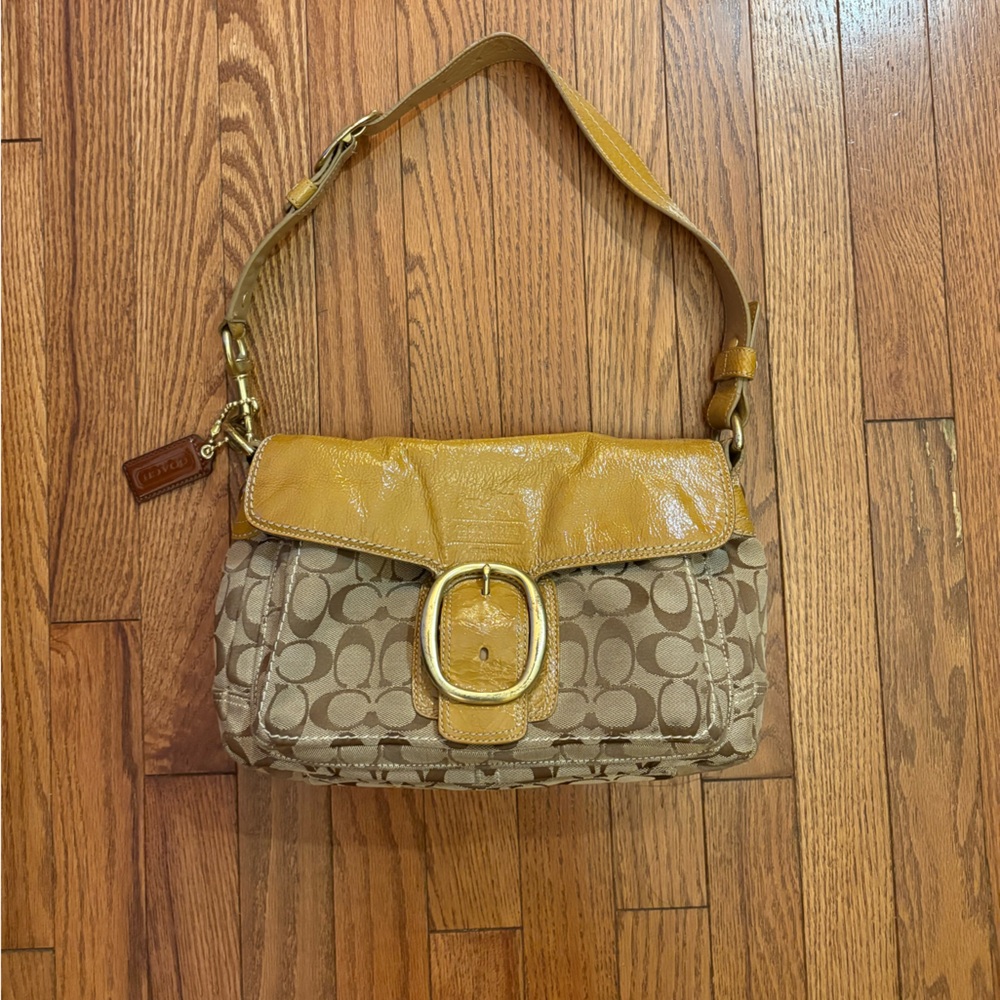 Vintage Coach Bleeker Signature Buckle Y2K Shoulder Bag